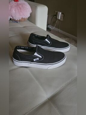 Vans Men's Slip-On Shoes Black and White